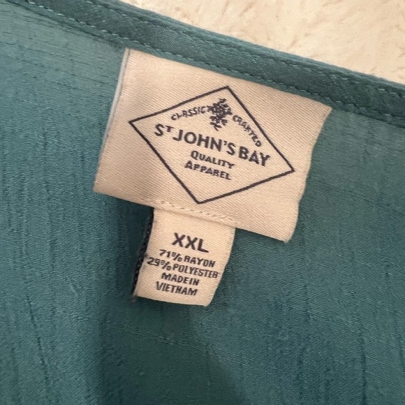 ST John’s Bay teal green tunic top - Picture 9 of 9